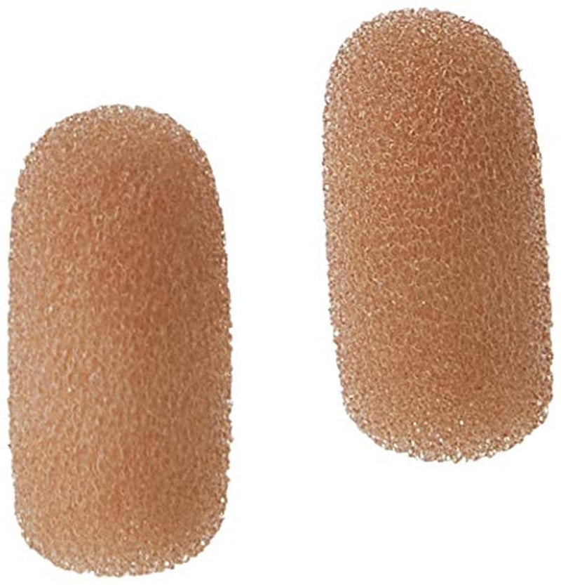 Compete Audio CM212 Mini Lavalier (tiny!) Foam Microphone Windscreens (Microphone Covers) Tan 2-Pack For Countryman E6 and other Headset/Lapel Mics - Image 1